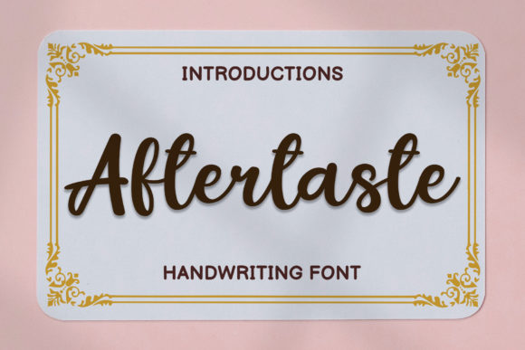 Aftertaste: A Graceful Script Font