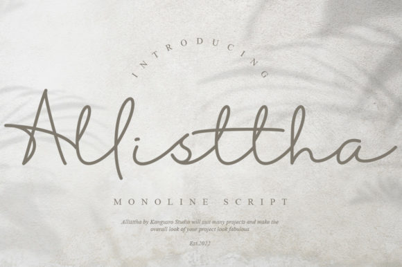 Allisttha: A Vintage Script Font for Web Design