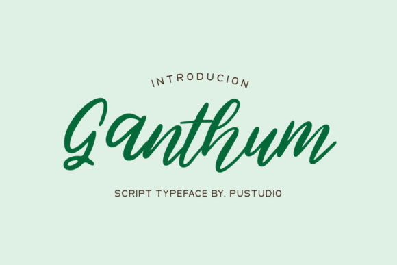 Ganthum: A Creative Script Font