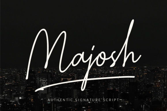 Majosh: A Script Font for Elegant Design
