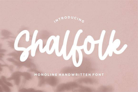 Shalfolk: A Handwritten Font for Elegant Design