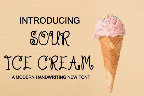 Sour Ice Cream Font: Whimsical Typography for Editorial Design