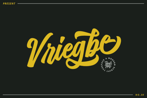 Vriegbe: Retro Script Font for Crafters